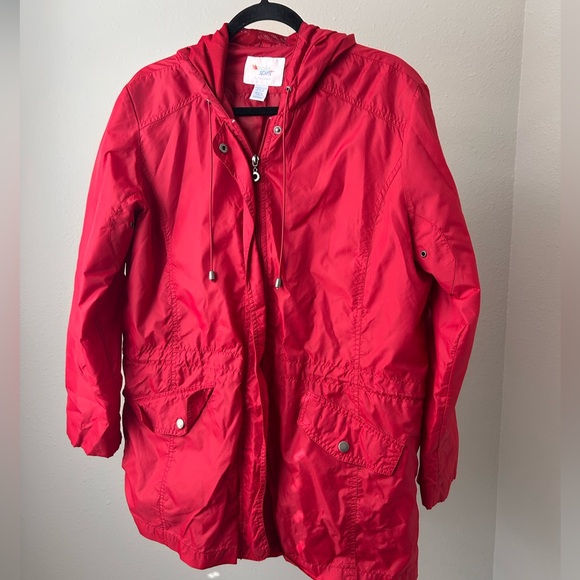 Spirit Jackets & Blazers - Bold Spirit Red weather jacket long